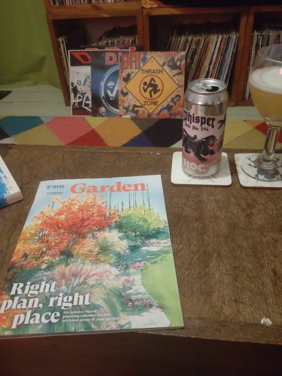 AndrewSalisbur2's tweet image. Relaxing Saturday, eventually getting to read Octs @The_RHS The Garden, enjoyed with some crossover thrash from @DRI_Band 🤘and @flocbrewing in the glass 🍺