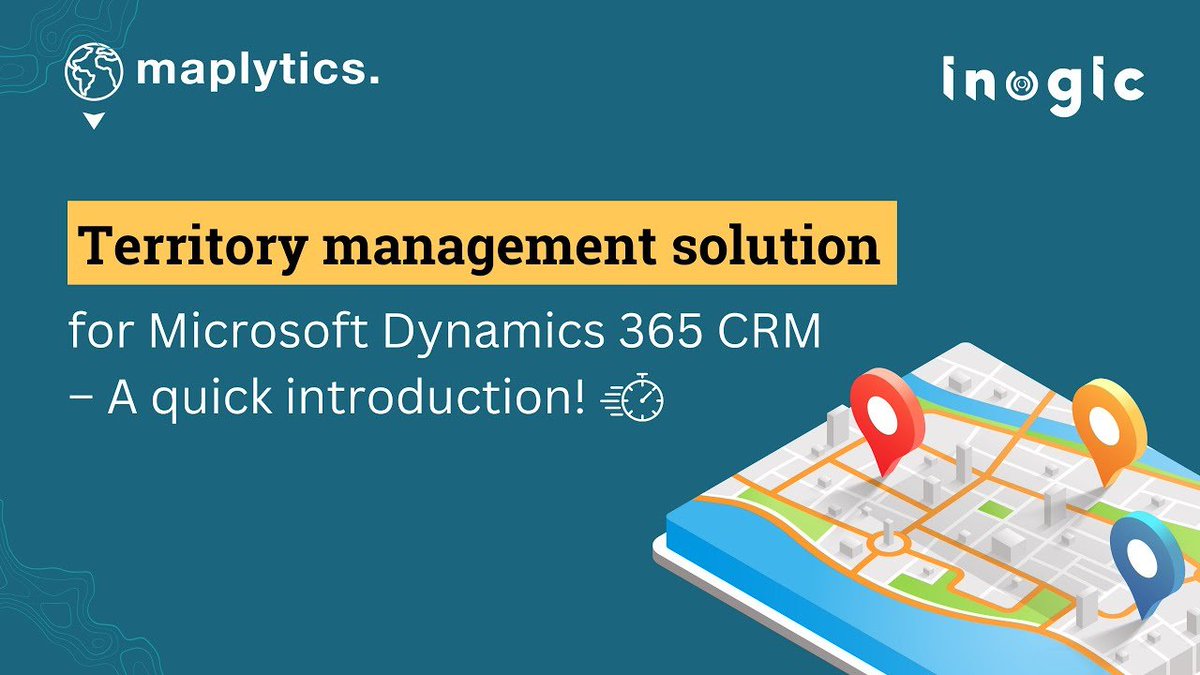 inogic's tweet image. Territory management solution for Microsoft #Dynamics365 CRM 

bit.ly/3ESmT1Y

#microsoftcrm #geospatial #territorymanagement #locationintelligence