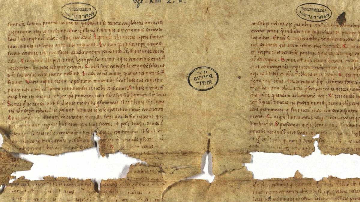 Pieter Beullens (@pieterbeullens) on Twitter photo More damaged Lactantius for you to enjoy (<a href="/subugoe/">SUB Göttingen @subugoe@openbiblio.social</a>, App. dipl. 10 E XIV 14) #fragmentology
monasterium.net/mom/DE-GAUnivG… More damaged Lactantius for you to enjoy (<a href="/subugoe/">SUB Göttingen @subugoe@openbiblio.social</a>, App. dipl. 10 E XIV 14) #fragmentology
monasterium.net/mom/DE-GAUnivG…