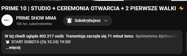 _chmurek's tweet photo. Więcej ludzi ogląda prime`a niż UFC XDDD #primemma10 https://t.co/R35bnsIUhp