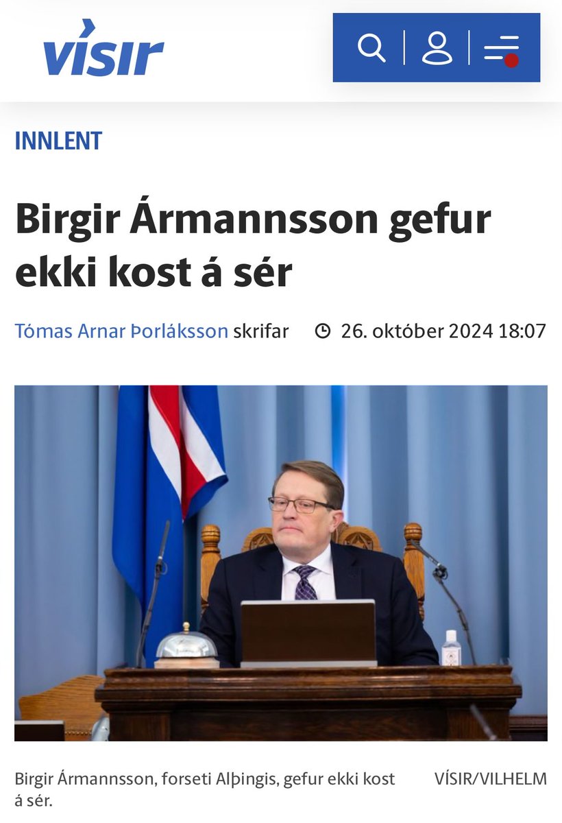 Það er ekki of seint að samþykkja eftirfarandi frumvarp til stjórnarskipunarlaga:

1. gr.
Við 1. mgr. 35. gr. bætast tveir nýir málsliðir: „Birgir Ármannsson skal vera einn þeirra. Falli Birgir frá skal sæti hans standa autt.“

Ætti að vera óumdeilt.