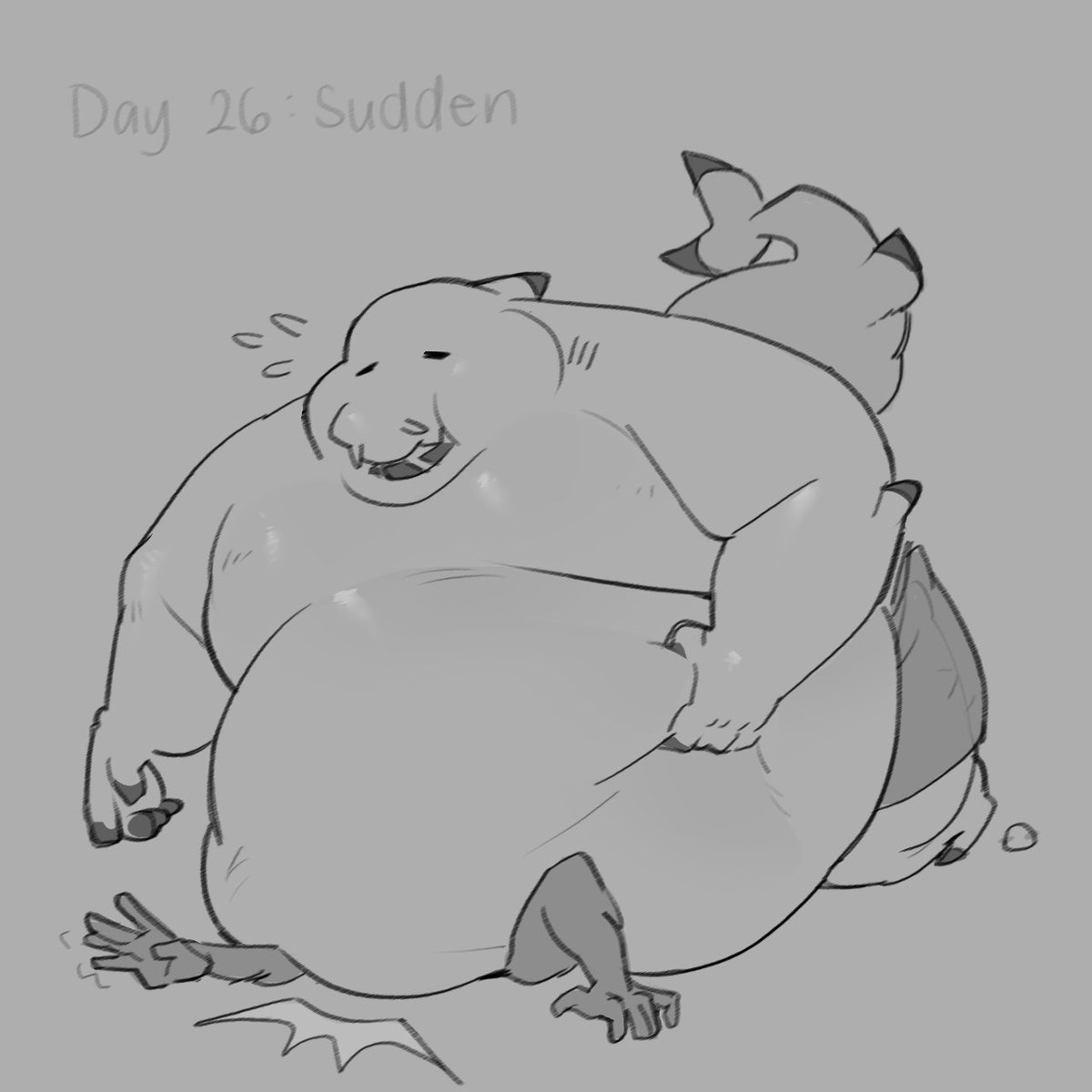 Someone has fallen and cannot (immediately) get up #Fattytober