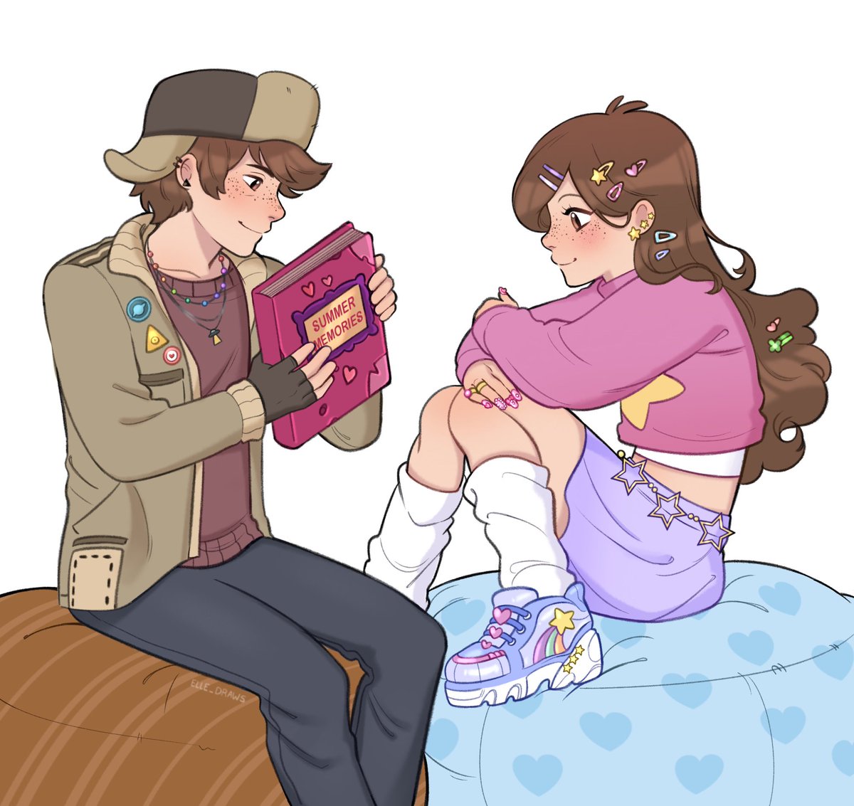 Elle_draws's tweet photo. HS Pines remembering 💕#GravityFalls #dipper #mabel #fanart https://t.co/G1inUGhIa1