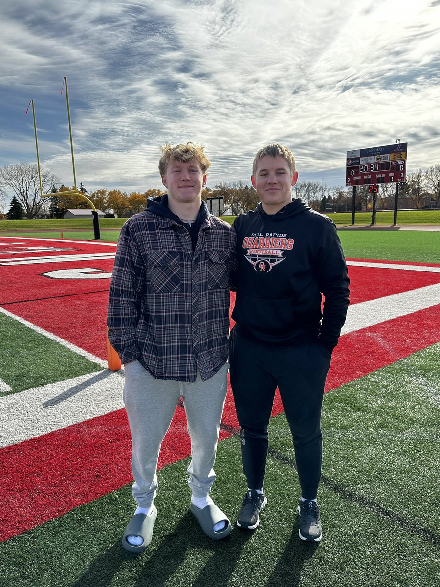 Thanks for the hospitality, what a great environment with great people! Can’t wait to get back up there!! @CoachChaseMont <a href="/CoachLaqua/">Steve Laqua</a> <a href="/longmeyerp/">Payton Longmeyer</a> <a href="/msum_football/">MSUM Dragon Football</a>