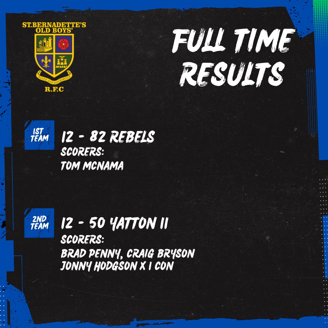 St Bernadettes OB RFC tweet media