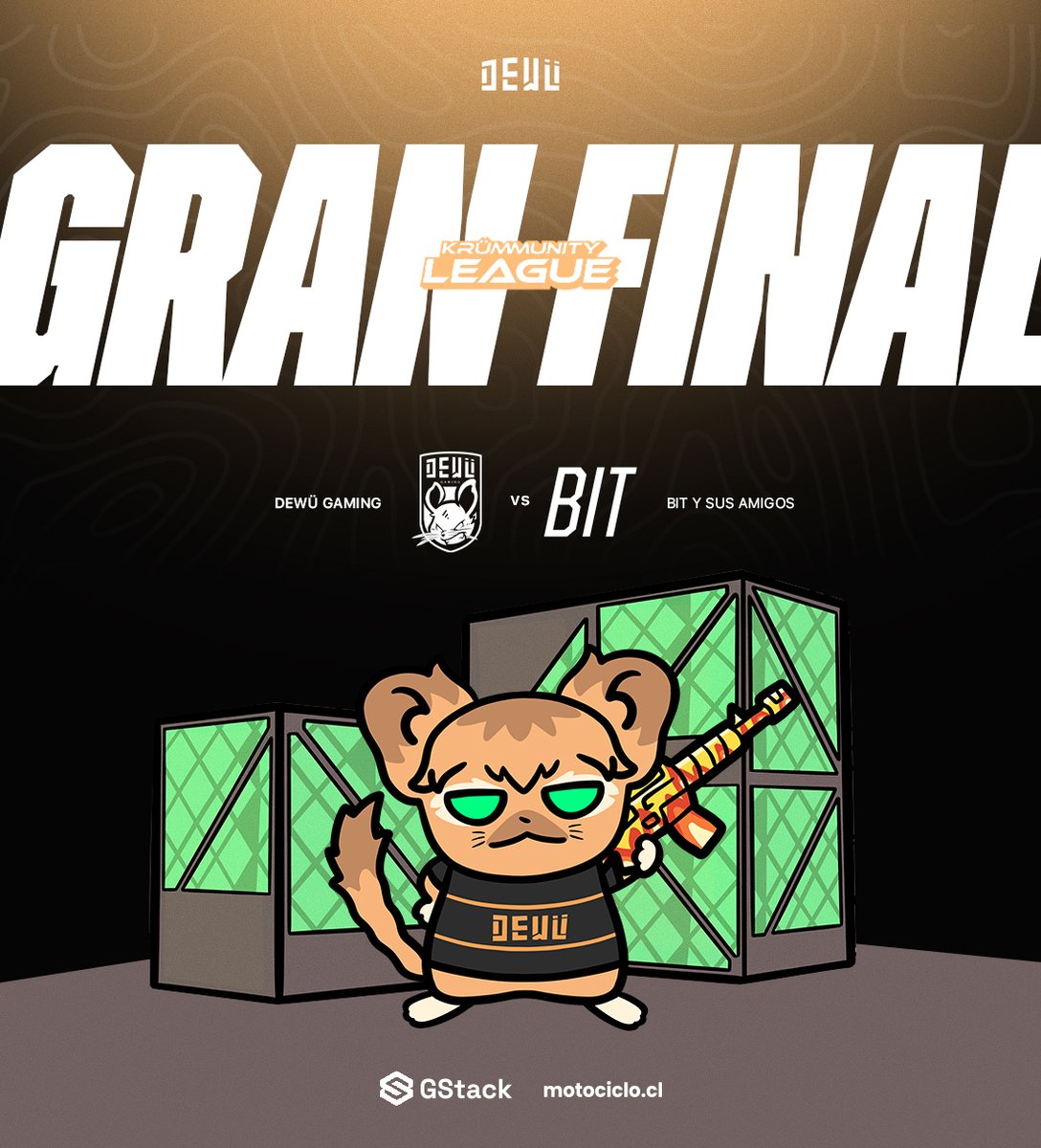 ¡Final para los dewüs! 🐹🎩
Hoy tenemos final de la Krümmunity by <a href="/fitchinGG/">FITCHIN</a>  Pásele a apoyar a su dewü favorito desde las 19:30 🇨🇱🇦🇷 en el canal de <a href="/KRUesports/">KRÜ</a> 🪴
¡¡BORAAADEWU!!