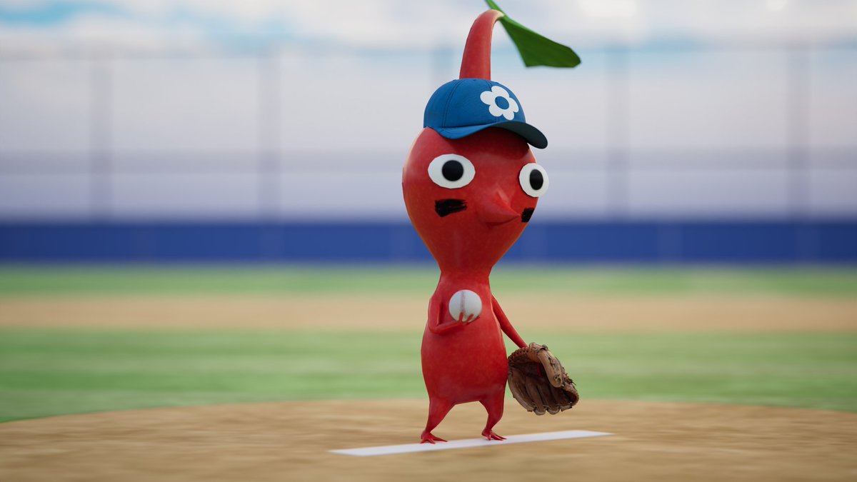 NapkinsX's tweet photo. "Super Pikmin Baseball" Concept renders https://t.co/qZ0KLteTRp