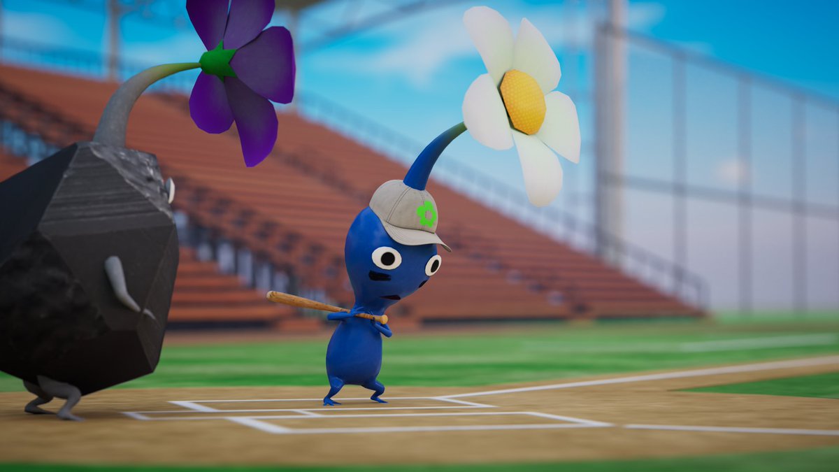 "Super Pikmin Baseball" Concept renders