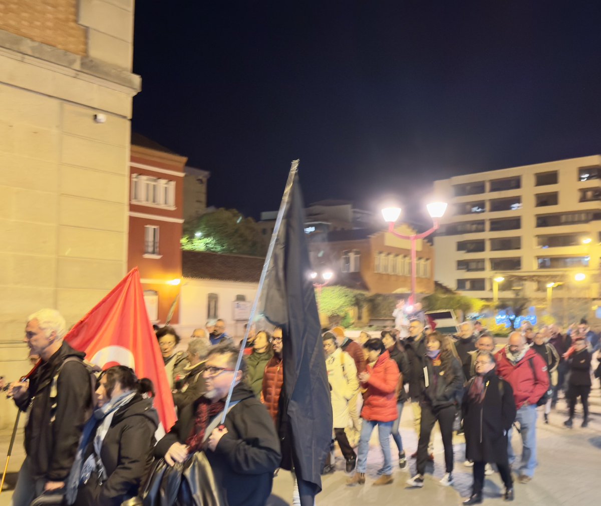 CGTBarcelona's tweet photo. Todo nuestro apoyo al pueblo palestino en la manifestación organizada por CGT Saysep Palentina 
#ESunGENOCIDIO #eranHOSPITALESNObasesmilitares https://t.co/adyzf6TaUE
