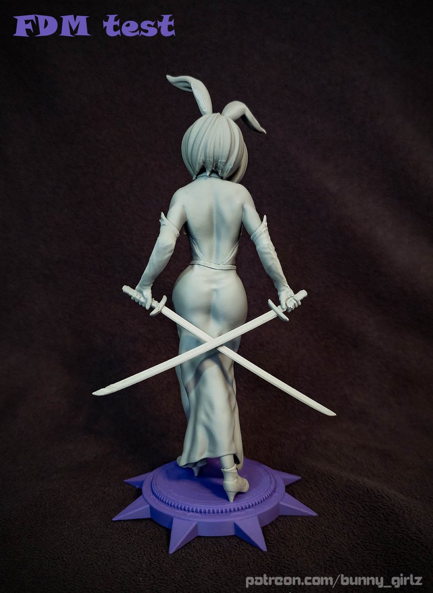 Yog_3D's tweet photo. Test FDM 3D print bunny-girl Vanessa

#blender #bambulab #3dprint #eryone https://t.co/547PAgVYt0