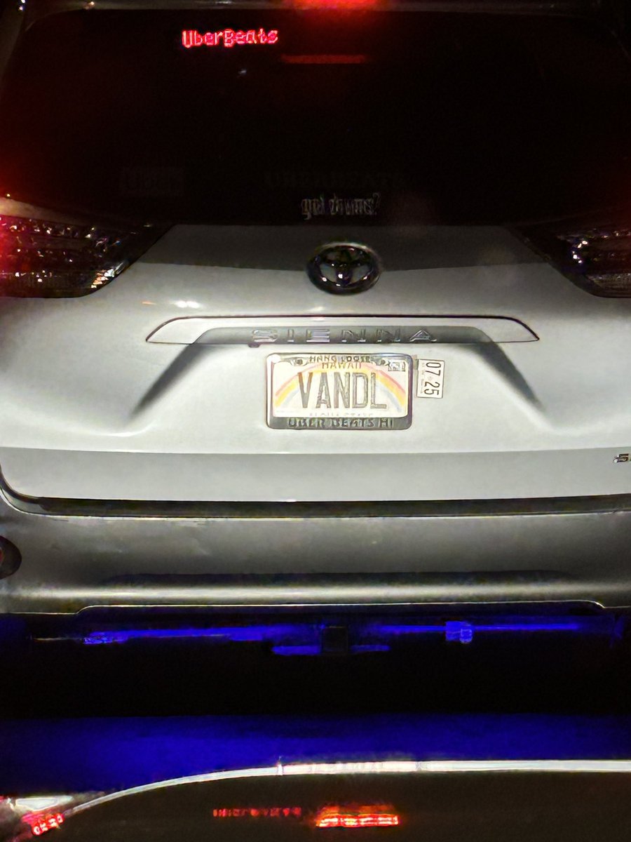 Car in front of me last night on Oahu. Let’s goooo!