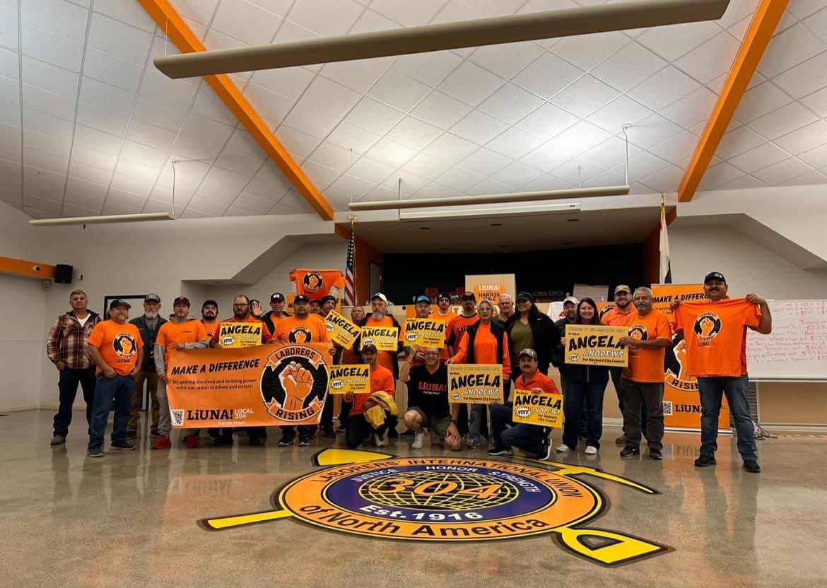 LiUNA304's tweet photo. Liuna Threezerofour walking for our good friend @angelaandrewsus for Hayward City Council. #LIUNA #LaborersRising #WeFightWeWin #local304 #LiUNAVotes https://t.co/ZUREpZVzJ8