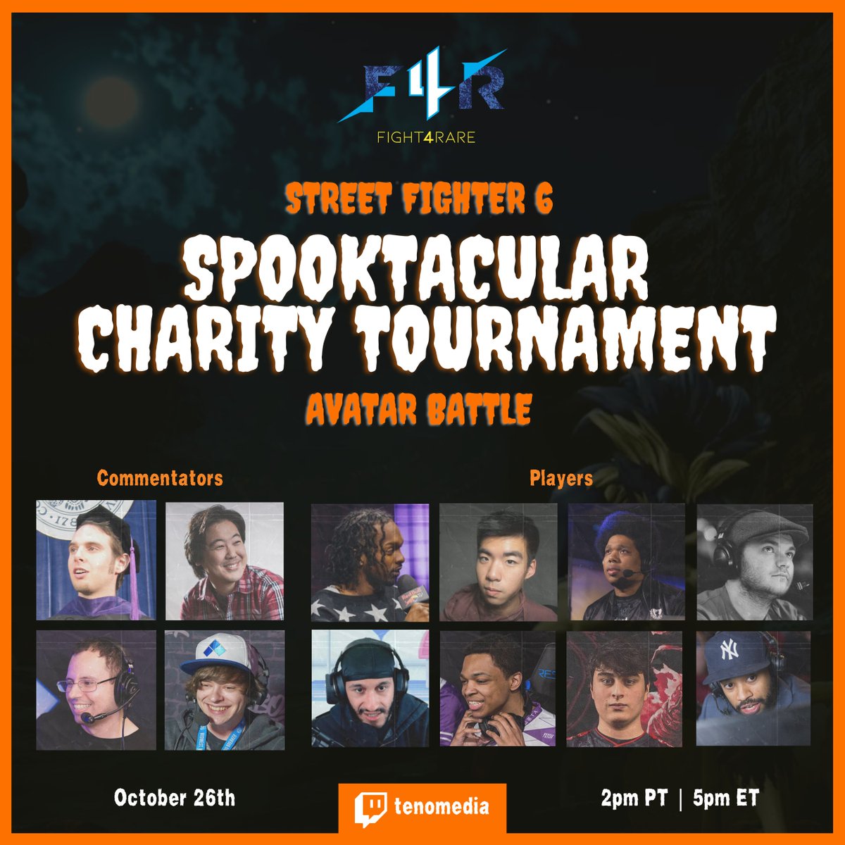 Fight4Rare (@fight4rare) on Twitter photo 🚨 The <a href="/StreetFighter/">Street Fighter</a> 6 "Avatar Battle" Charity Tournament kicks off in 2 hours! WHO’S READY for some epic showdowns, chaotic commentary, free giveaways, and a few surprises?
Let’s have some fun and hit our $12K goal for rare disease research. #Fight4Rare 🚨 The <a href="/StreetFighter/">Street Fighter</a> 6 "Avatar Battle" Charity Tournament kicks off in 2 hours! WHO’S READY for some epic showdowns, chaotic commentary, free giveaways, and a few surprises?
Let’s have some fun and hit our $12K goal for rare disease research. #Fight4Rare