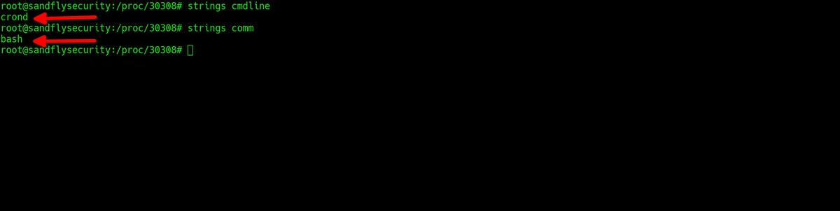 This is a nice simple way to hide a process name on Linux. You can see it happening due to /proc/PID/exe, /proc/PID/comm, and /proc/PID/cmdline mismatch. But, legit processes may present this way as well so not always reliable for detection.
