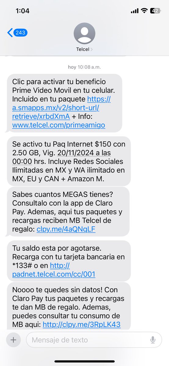 xolecita_me's tweet photo. @Telcel qué onda?? Hice hoy una recarga y solo una hora pasó y ya se me acabaron mis datos, exijo una explicación a esto!!! Solo utilice WhatsApp y Facebook, no tiene sentido!!! #telcelratas #telcelteroba https://t.co/ZlzRXjzY9B