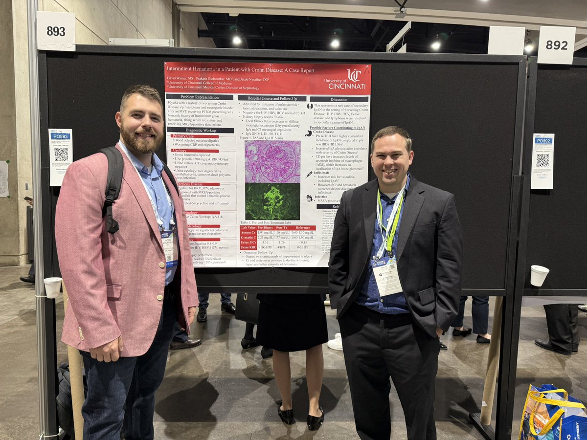 Jake Nysather DO (@drjakenysather) on Twitter photo Great poster and case with <a href="/david_warner_2/">David Warner, MD, MS (he/him) 🏳️🌈</a> !! <a href="/UCKidney/">UC Kidney</a> <a href="/gudnephron/">Prakash (Pra…Cash) Gudsoorkar (Good..Soor..Kar)</a> <a href="/ASNKidney/">American Society of Nephrology</a> #kidneyweek2024 #kidneywk #IgA Great poster and case with <a href="/david_warner_2/">David Warner, MD, MS (he/him) 🏳️🌈</a> !! <a href="/UCKidney/">UC Kidney</a> <a href="/gudnephron/">Prakash (Pra…Cash) Gudsoorkar (Good..Soor..Kar)</a> <a href="/ASNKidney/">American Society of Nephrology</a> #kidneyweek2024 #kidneywk #IgA