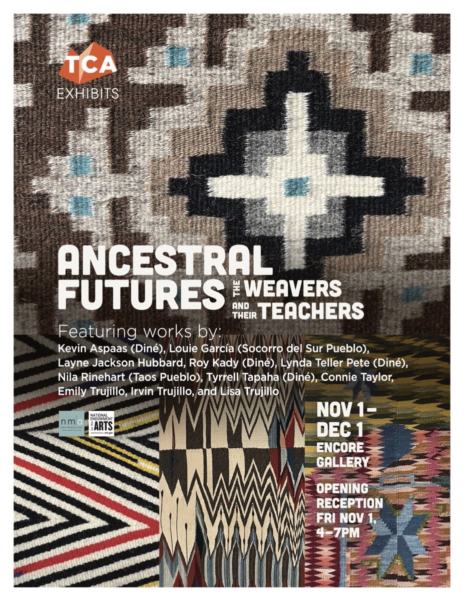 Chimayoweavers's tweet photo. We'd like to draw your attention to a few exciting exhibits in Taos opening November 1st. We hope you'll join us for opening night, and if not, that you visit these shows while they're up. https://t.co/s65ysLFRrE