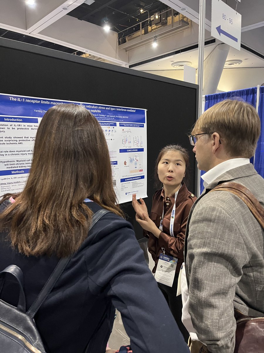 Jamie Privratsky MD/PhD (@jamieprivratsky) on Twitter photo <a href="/Yanting17931824/">Yanting Chen</a> presenting our work on role of #macrophage IL1R in kidney injury <a href="/ASNKidney/">American Society of Nephrology</a> #KidneyWk2024 Great job! <a href="/Duke_Anesthesia/">Duke Anesthesiology</a> <a href="/DukeKidney/">Duke Kidney</a> <a href="/aces_duke/">Duke ACES</a> <a href="/Yanting17931824/">Yanting Chen</a> presenting our work on role of #macrophage IL1R in kidney injury <a href="/ASNKidney/">American Society of Nephrology</a> #KidneyWk2024 Great job! <a href="/Duke_Anesthesia/">Duke Anesthesiology</a> <a href="/DukeKidney/">Duke Kidney</a> <a href="/aces_duke/">Duke ACES</a>
