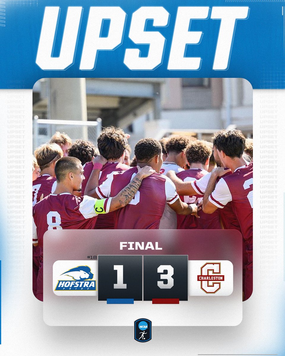 NCAA Soccer (@ncaasoccer) on Twitter photo Watch out for the Cougs ๐
<a href="/COFCSoccer/">Charleston Soccer</a> ends on top over No. 18 Hofstra!
#NCAASoccer Watch out for the Cougs ๐
<a href="/COFCSoccer/">Charleston Soccer</a> ends on top over No. 18 Hofstra!
#NCAASoccer