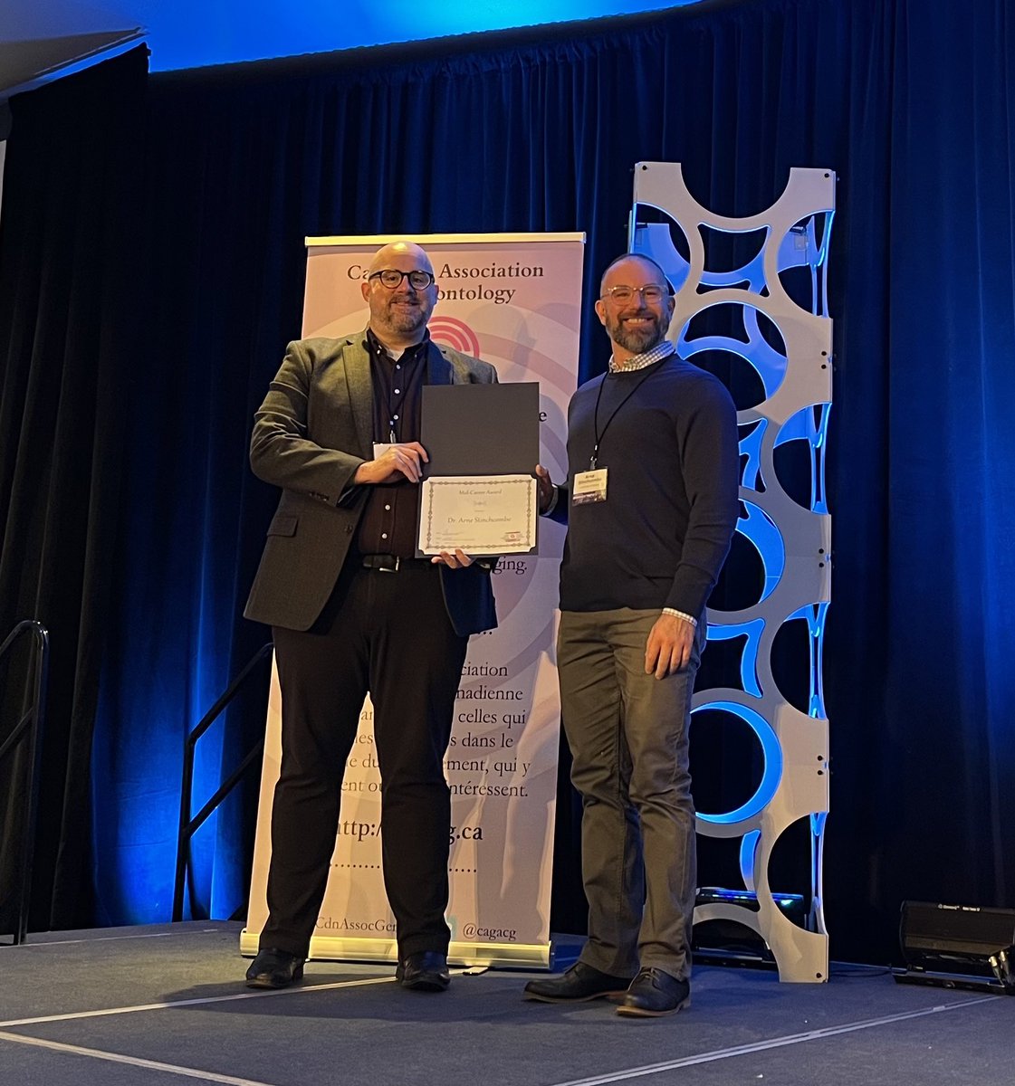 Congratulations to <a href="/ArneStinchcombe/">Arne Stinchcombe</a> as this years <a href="/cagacg/">CdnAssocGero</a> recipient of the mid-career award #CAG_2024