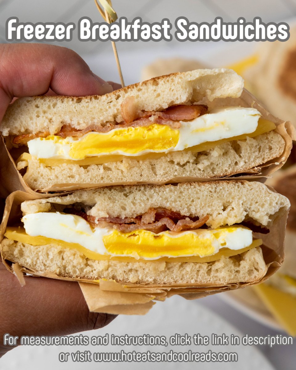 Freezer Breakfast Sandwiches 🥚🥓 View and print instructions: bit.ly/3YDguCL 

Pin it for later: pinterest.com/pin/2503016917… These make ahead Freezer Breakfast Sandwiches are a perfect grab and go breakfast for those busy mornings! Easy to make, affordable and delicious!