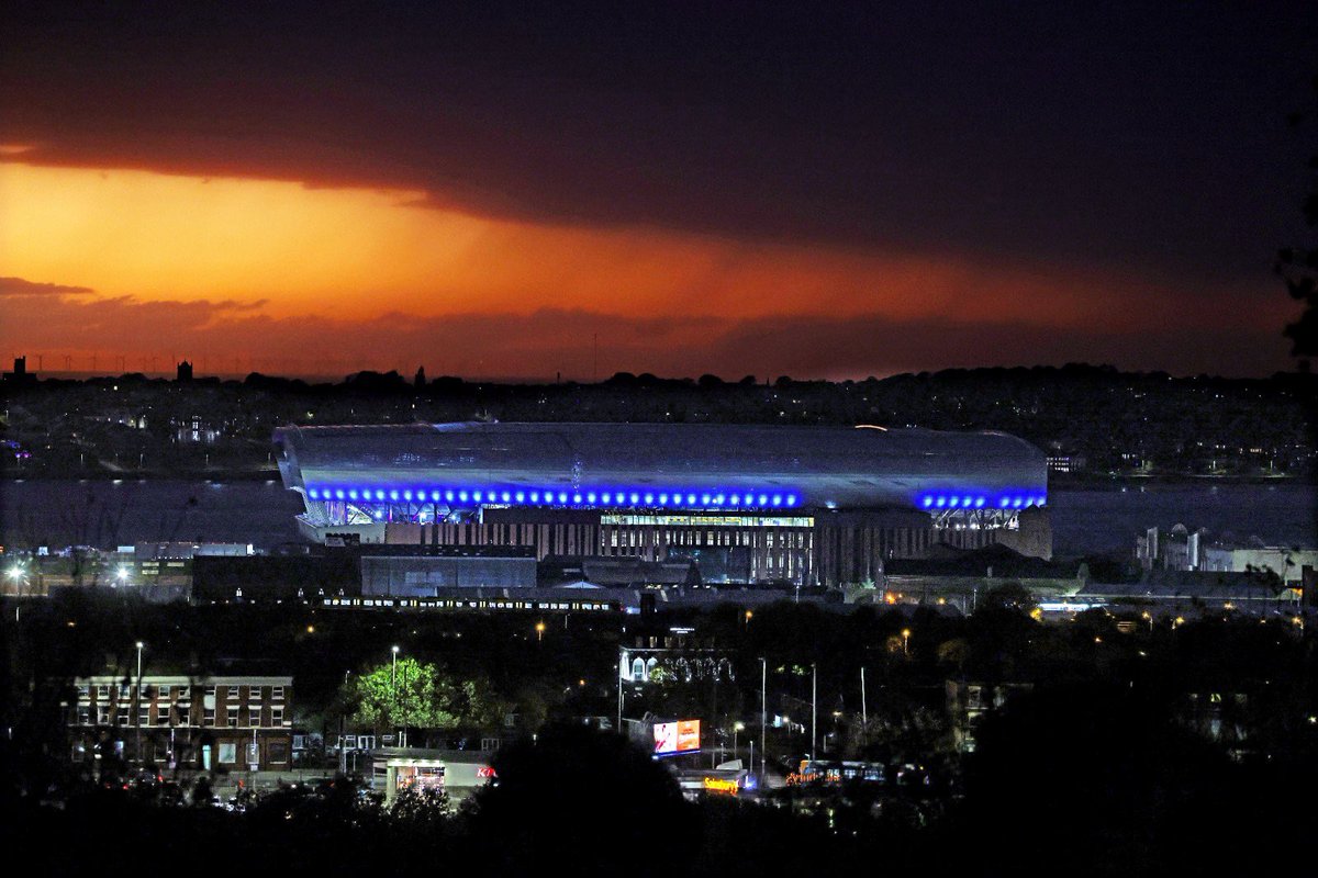 Nightfall at Everton Stadium, Bramley Moore Dock  #EvertonFC