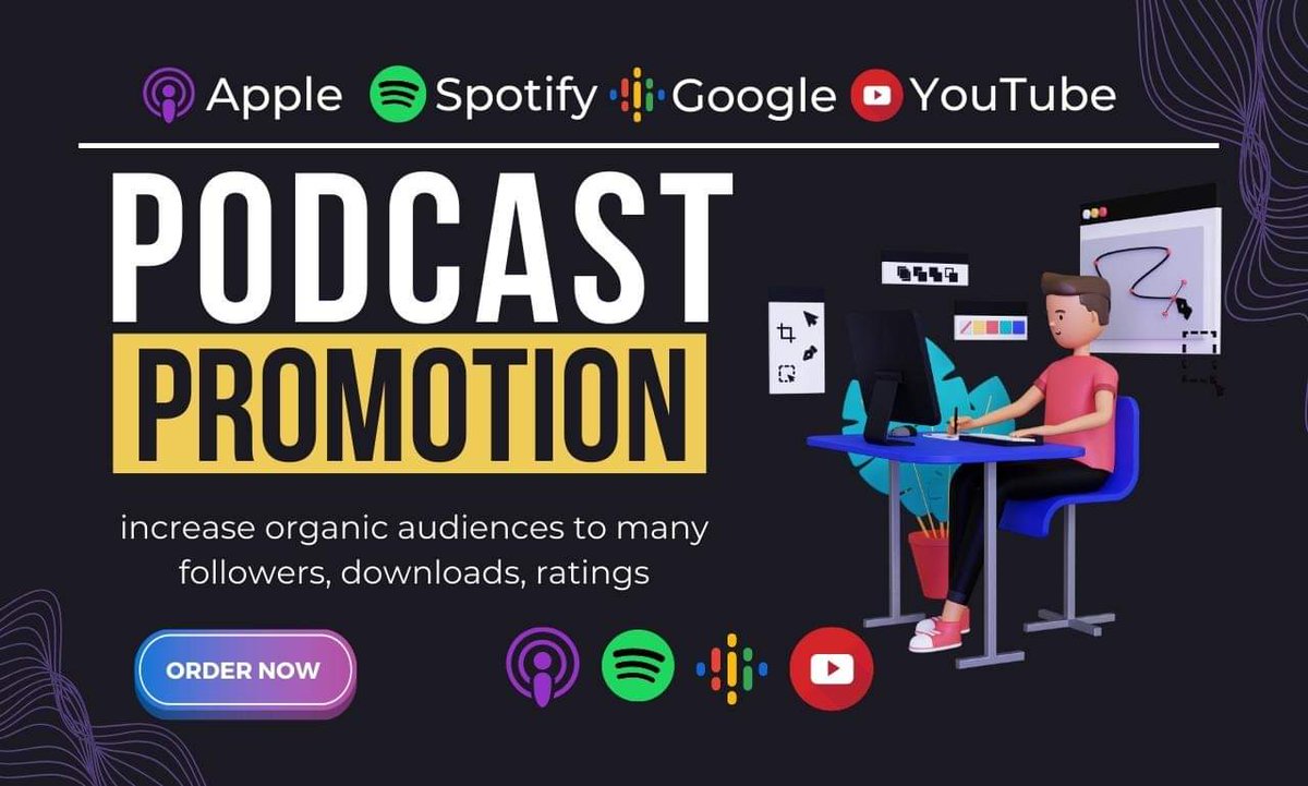 Do you want to promote your Spotify podcast and increase your new target audience?
📌ORDER Now:upwork.com/services/produ…

✅ Spotify listeners,
✅ Download Spotify
✅ Spotify Rating,
✅ Spotify Followers
📩 Send Message to know more information.