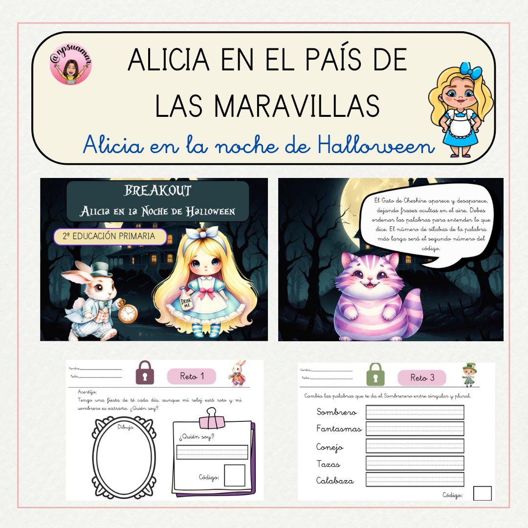 ¡Bienvenidos a una noche de misterio en el País de las Maravillas!
Alicia sigue al Conejo Blanco por un camino oscuro. Los participantes deberán resolver cinco retos misteriosos para ayudar a Alicia.
canva.com/design/DAGUH-k…