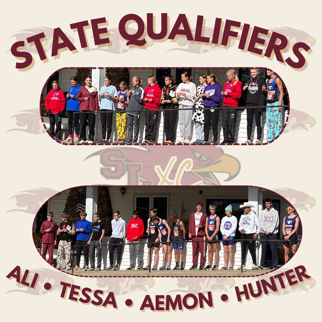 Silver Lake HS XC (@silverlake_xc) on Twitter photo Congrats to State Qualifiers—Ali (6th), Tessa (13th), Aemon (6th) and Hunter (15th). They will compete at the State Meet at Rim Rock next Saturday. #sleagles <a href="/SilverLakeEagle/">Silver Lake Schools, USD 372</a> Congrats to State Qualifiers—Ali (6th), Tessa (13th), Aemon (6th) and Hunter (15th). They will compete at the State Meet at Rim Rock next Saturday. #sleagles <a href="/SilverLakeEagle/">Silver Lake Schools, USD 372</a>