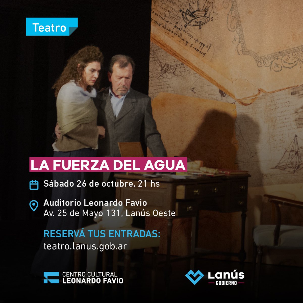 danielalvaredo's tweet photo. Preparándonos para la función de esta noche de LA FUERZA DEL AGUA en el hermoso Centro Cultural Leonardo Favio de Lanús https://t.co/A0mvBI3kII