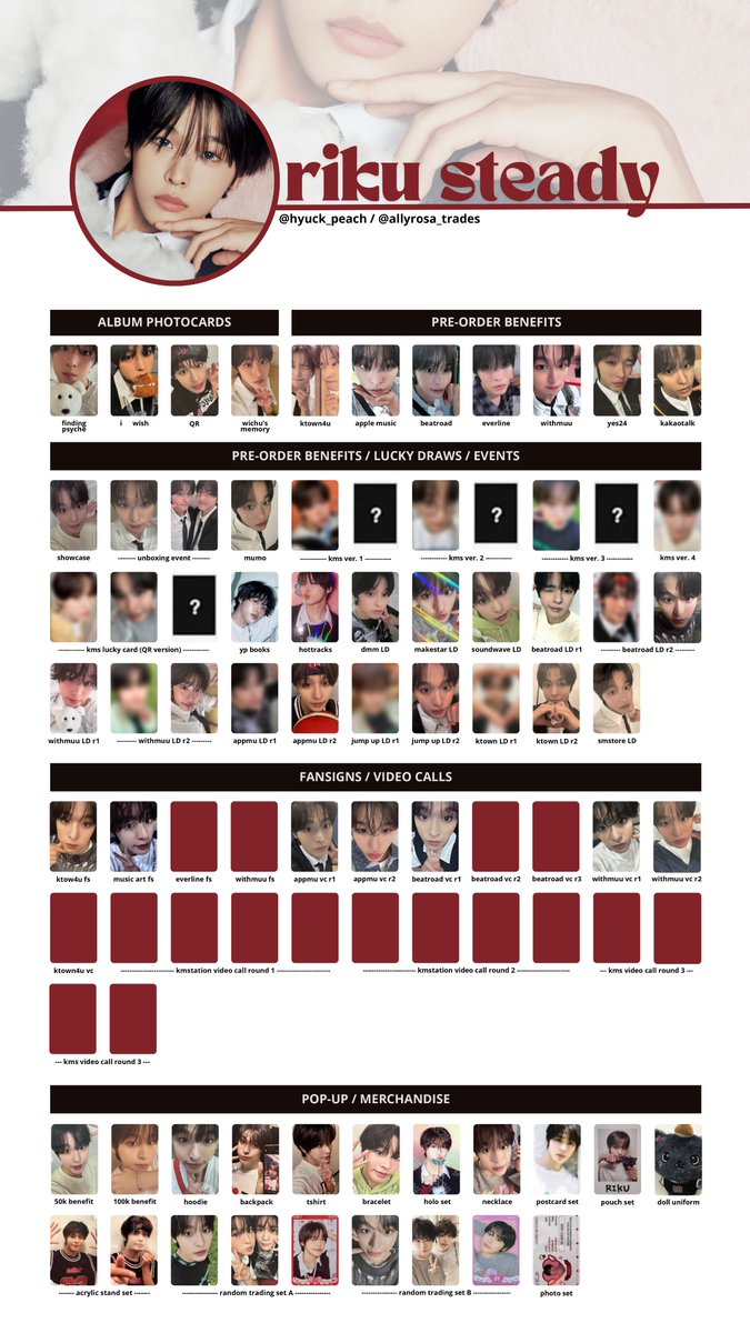 NCT WISH STEADY - FULL RIKU PHOTOCARD TEMPLATE 엔시티 위시 리쿠