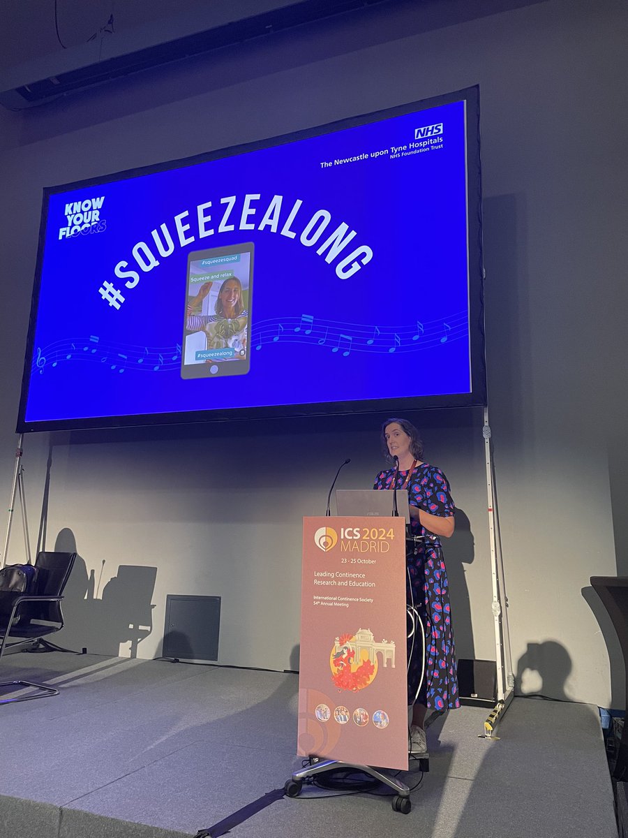 knowyourfloors's tweet photo. I had an incredible time at ICS Conference in Madrid. Really enjoyed presenting and sharing how the #squeezealong is helping raise awareness of pelvic health and pelvic floor exercises. 
Thanks to  @icsoffice @NewcastleHosps @NewcastleNMAHPs https://t.co/yw9Juwoc1W