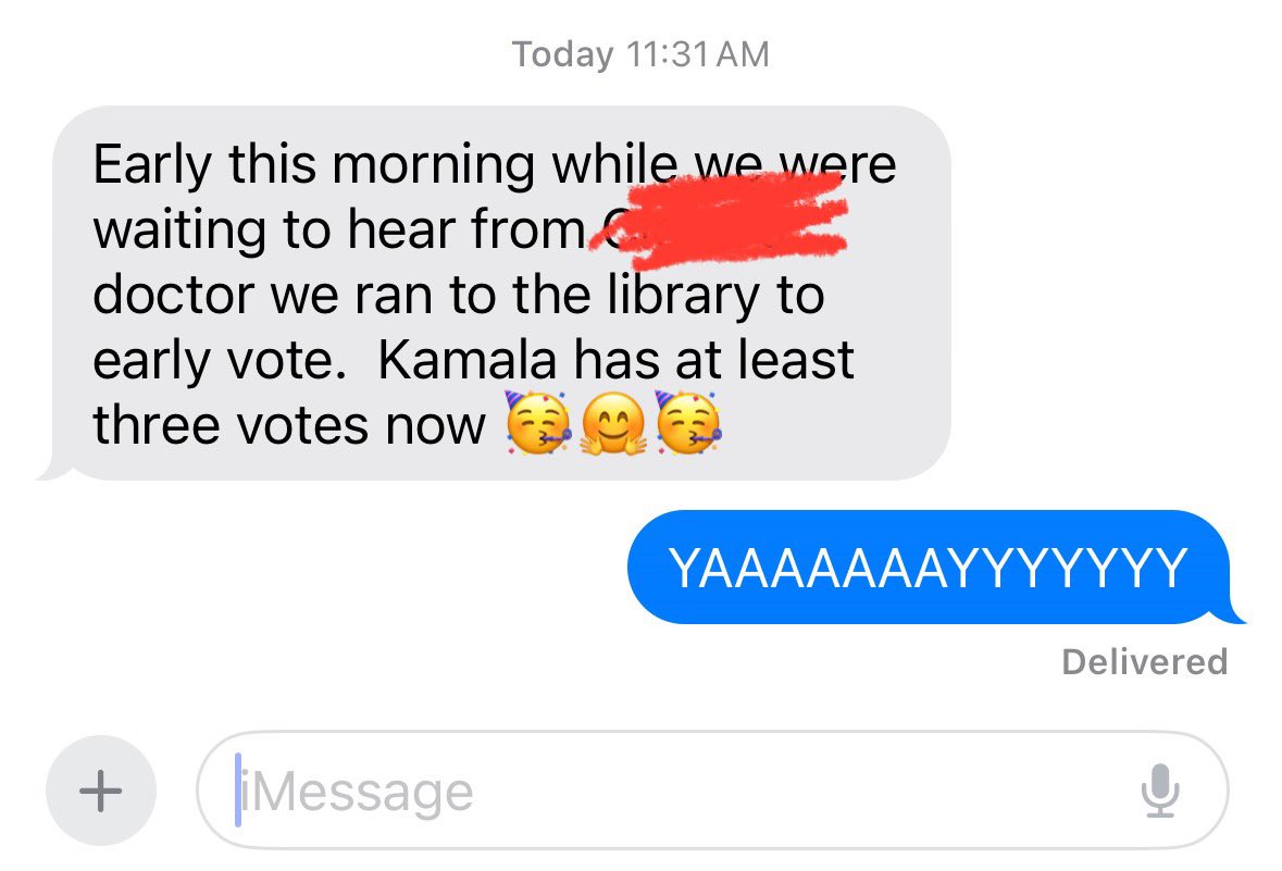 not so long ago, my stepdad was so republican i became forbidden from even being able to bring up politics when i came home, period. he just voted for kamala. we’re gonna do this.