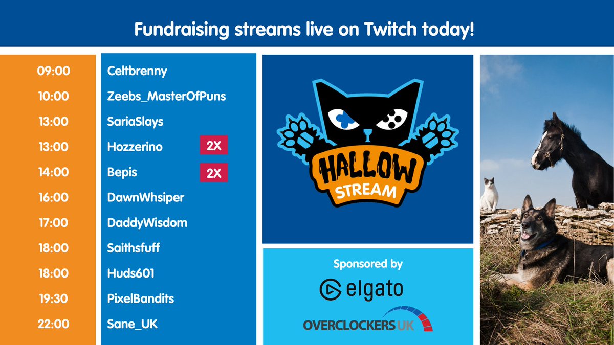 BX_StreamTeam's tweet photo. After a massive day of broken records, met milestones, matched donations and more, you're all back at it for another day of #HallowStream 🎃

We can't wait to see what you all have planned for #NationalBlackCatDay on your fundraising streams today! https://t.co/7uGFsjR15z
