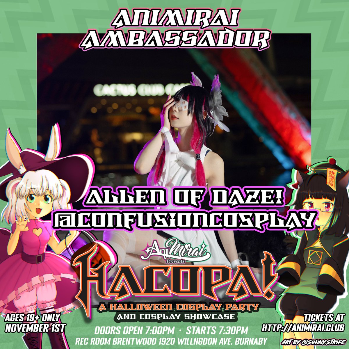 animiraiclub's tweet photo. Looking for more reasons to come out to HACOPA? Well, you're in luck - we are honored to feature our lovely AniMirai ambassadors who are as passionate as us about anikura and anime/idol music! We hope you catch them while you're there 😁 Part 2 of our Ambassadors https://t.co/6qKYZ3AeZs