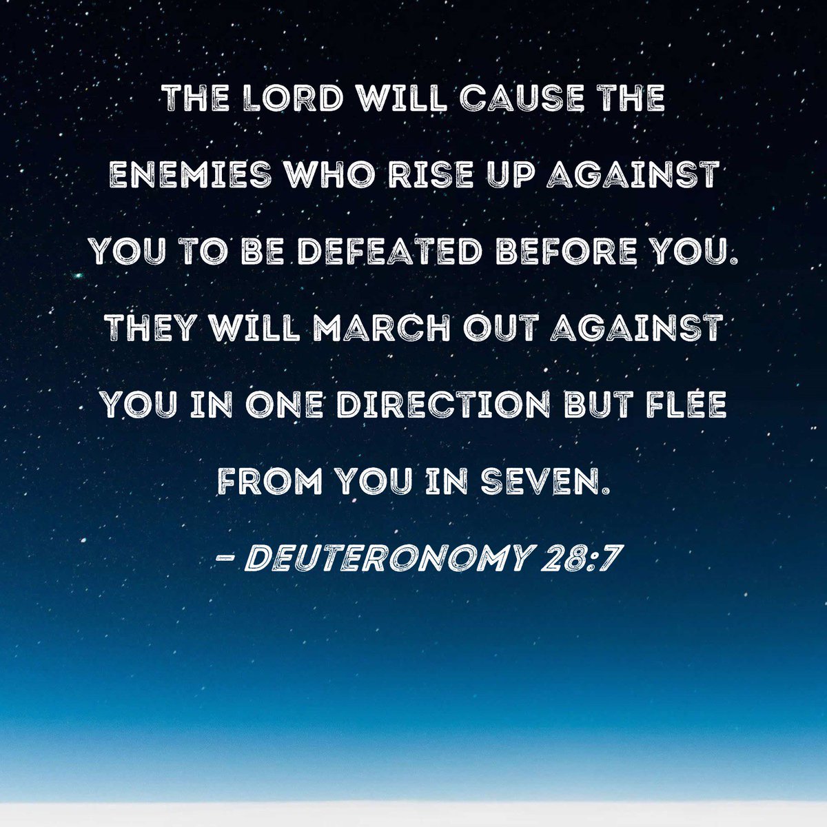 LikeIsNas's tweet image. #Lord #enemies #defeated #flee #Deuteronomy 28:7 niv