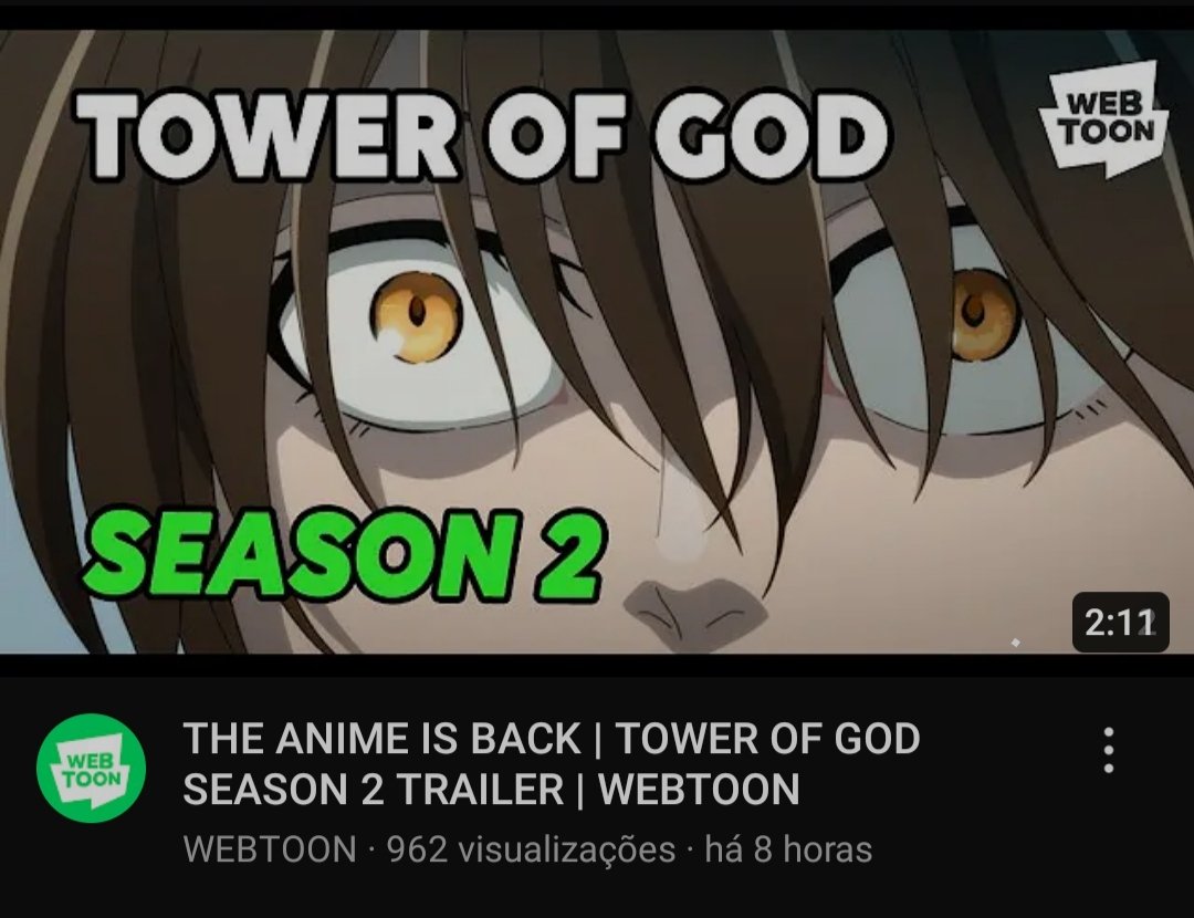 Towerofgodnot's tweet photo. A Naver Webtoon tinha que ter vergonha de ter postado esse vídeo, galera tá na hora de nós fãs de TOG irem no comentário desse vídeo e cobrar uma melhoria de animação, adaptação e Studio para a 3° temporada. https://t.co/uO2X3o5jA2