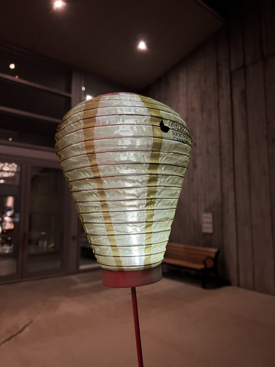 This is a gold lantern:  its from the <a href="/LLSCanada/">Leukemia & Lymphoma Society of Canada</a> #lightthenight fundraiser.  It represents someone who is no longer with us due to Leukemia &amp; Lymphoma.  There were far too many Gold Lanterns <a href="/CanWarMuseum/">Canadian War Museum</a> in the light the night walk tonight.  Donate ⁠secure.llscanada.org/site/TR?pg=tea…