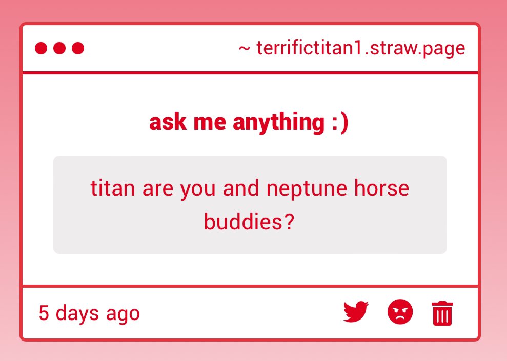 i haven’t exactly spoken with neptune much..! but i suppose we could be???