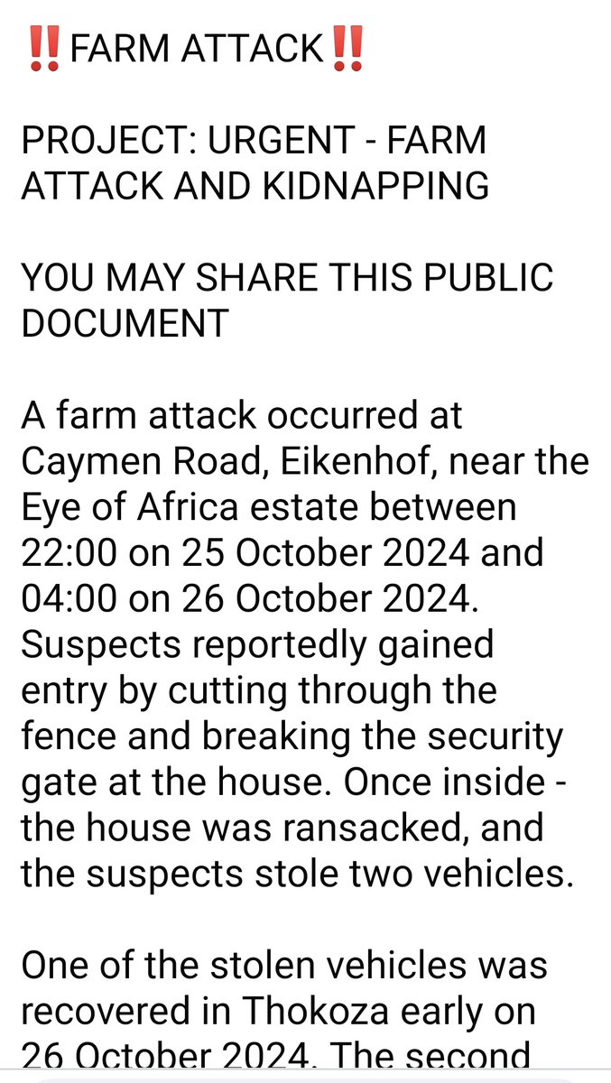 StopPlaasmoorde's tweet image. #FARMATTACK 
#KIDNAPPING 
2 ladies are #MISSING
52 and 82 years old 🆘️