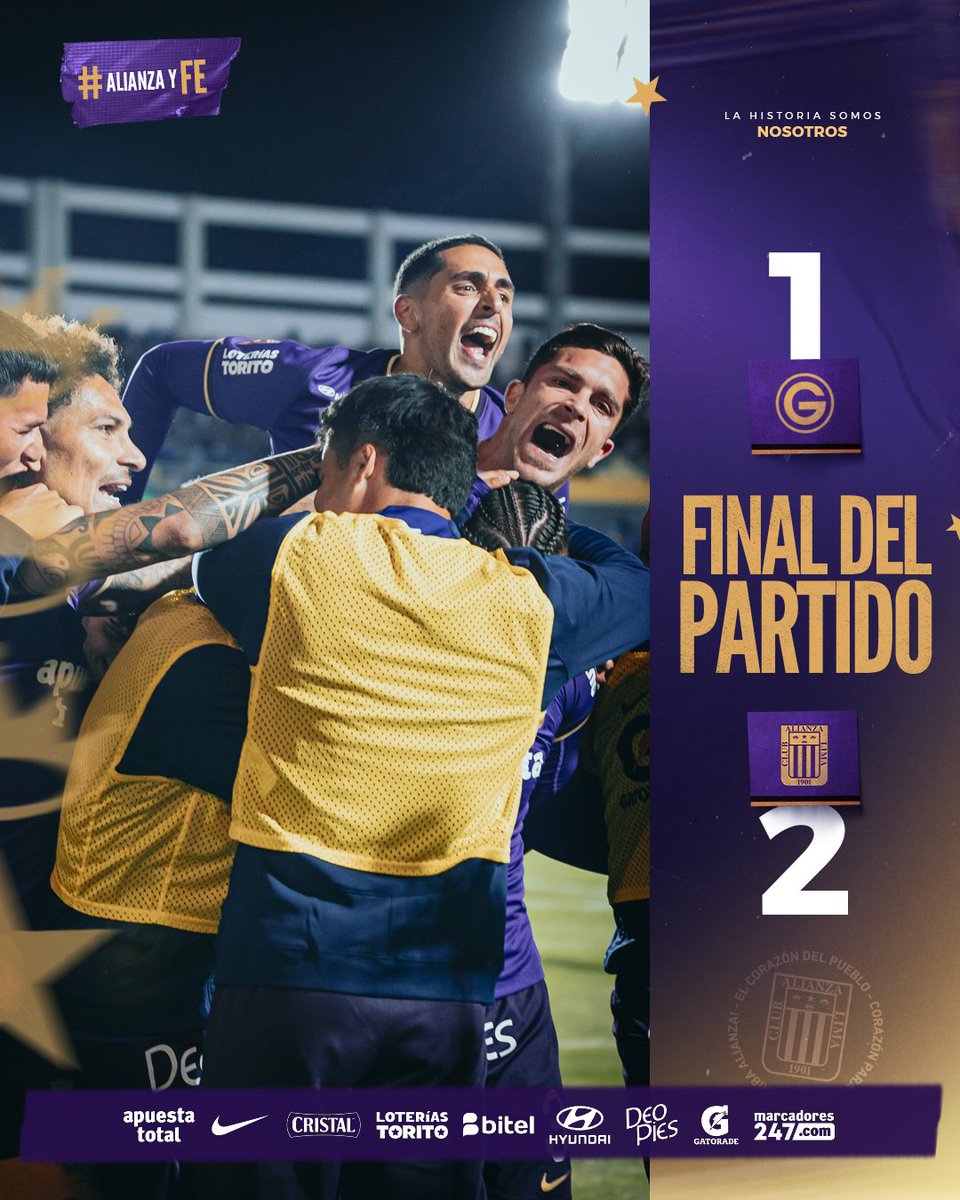 ClubALoficial's tweet photo. ⏱ |𝗠𝗜𝗡𝗨𝗧𝗢 𝗔 𝗠𝗜𝗡𝗨𝗧𝗢| ⏱
 
🏆: @Liga1TeApuesto 

@Dep_Garcilaso 1-2 @ClubALoficial 

⛳️ 𝗘𝗹 𝗽𝗮𝗿𝘁𝗶𝗱𝗼 𝗵𝗮 𝘁𝗲𝗿𝗺𝗶𝗻𝗮𝗱𝗼.

¡𝗚𝗔𝗡𝗔𝗠𝗢𝗢𝗢𝗦! 💜

¡𝗘𝗦𝗧𝗢 𝗡𝗢 𝗧𝗘𝗥𝗠𝗜𝗡𝗔, 𝗡𝗢𝗦 𝗩𝗘𝗠𝗢𝗦 𝗘𝗟 𝗗𝗢𝗠𝗜𝗡𝗚𝗢 𝗘𝗡 𝗖𝗔𝗦𝗔! 🤝🏾

¡𝗔𝗥𝗥𝗜𝗕𝗔 𝗔𝗟𝗜𝗔𝗡𝗭𝗔 𝗧𝗢𝗗𝗔 𝗟𝗔 𝗩𝗜𝗗𝗔! 🙌🏾

#AlianzaYFe
#ComprometidosConElALiento 
#ConAlianzaSiempre