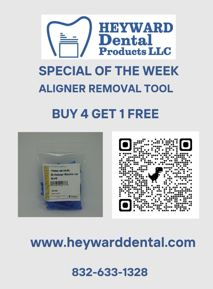 DentalHeyward's tweet image. Buy 4 of our blue aligner removal tools and get one free available on our website and Amazon. #Invisalign #clearchoice #clearcorrect #Amazon #orthodontics #orthodontist #byte #candid #smiledirectclub