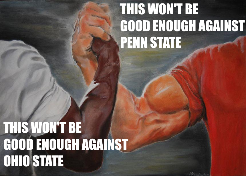 TonyGerdeman's tweet photo. Penn State fans tonight 🤝Ohio State fans today https://t.co/8CgEd2fUSd