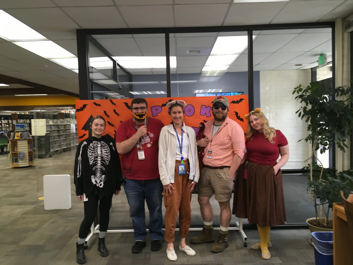PlacerLibrary's tweet image. Thanks to everybody who came to Auburn Library’s Spooky Storytime on Friday! Below are some fun photos of staff and the setup for Spooky Storytime. #spookystorytime #placercountylibrary #auburnlibrary #spooky #storytime