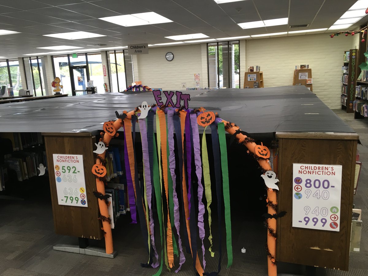 PlacerLibrary's tweet image. Thanks to everybody who came to Auburn Library’s Spooky Storytime on Friday! Below are some fun photos of staff and the setup for Spooky Storytime. #spookystorytime #placercountylibrary #auburnlibrary #spooky #storytime