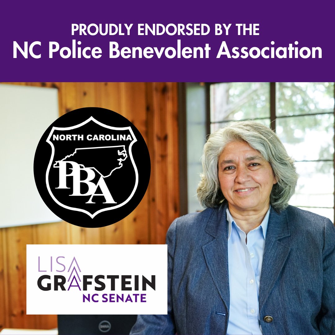 Lisa Grafstein (@lisagrafstein) on Twitter photo “We will ask our members, their friends and families, and all citizens who respect the strong and efficient enforcement of our laws to cast their ballots in the upcoming election in your favor.” -NC Police Benevolent Association #ncpol “We will ask our members, their friends and families, and all citizens who respect the strong and efficient enforcement of our laws to cast their ballots in the upcoming election in your favor.” -NC Police Benevolent Association #ncpol