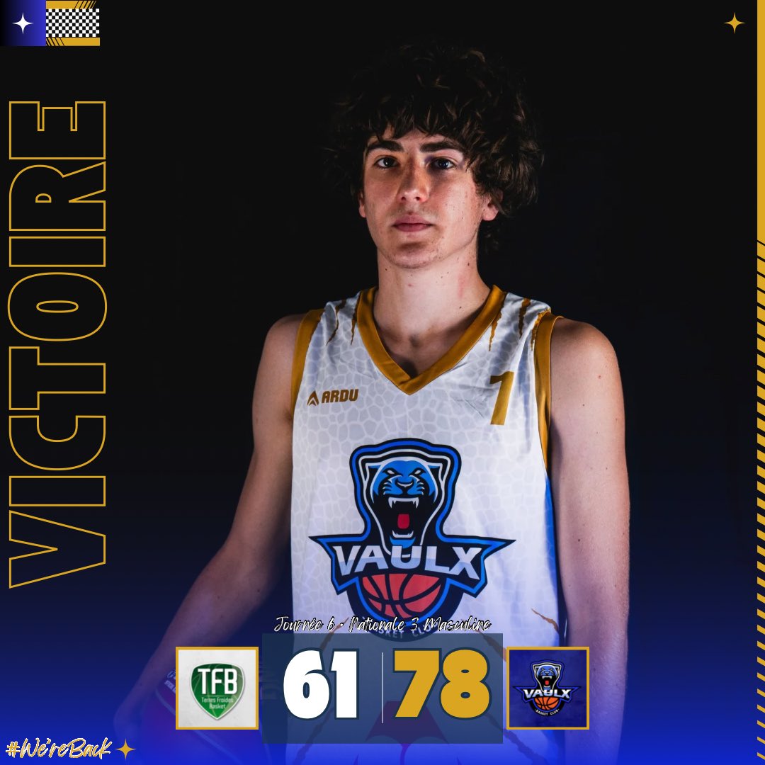 𝗩𝗜𝗖𝗧𝗢𝗜𝗥𝗘 ✅

Et de 6 pour la NM3 qui s’impose à Terres Froides malgré les absents !🔥

Rendez-vous le week-end prochain à la maison face à Monaco 🇲🇨 

#WeAreBack #EnsembleEnN3