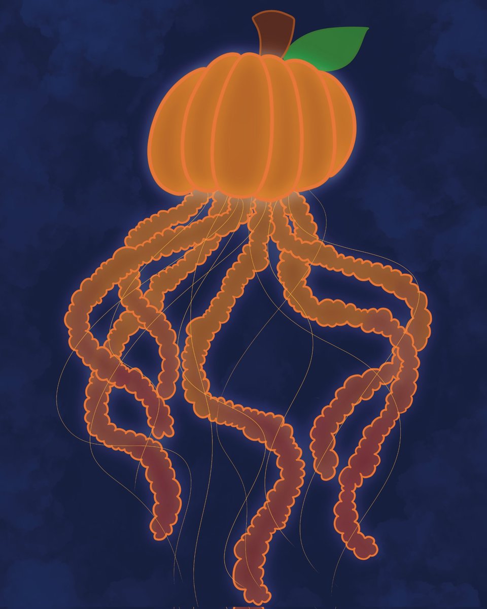 daddy_phoenix's tweet photo. Pumpkin jellyfish #art https://t.co/q44fzHRDeh