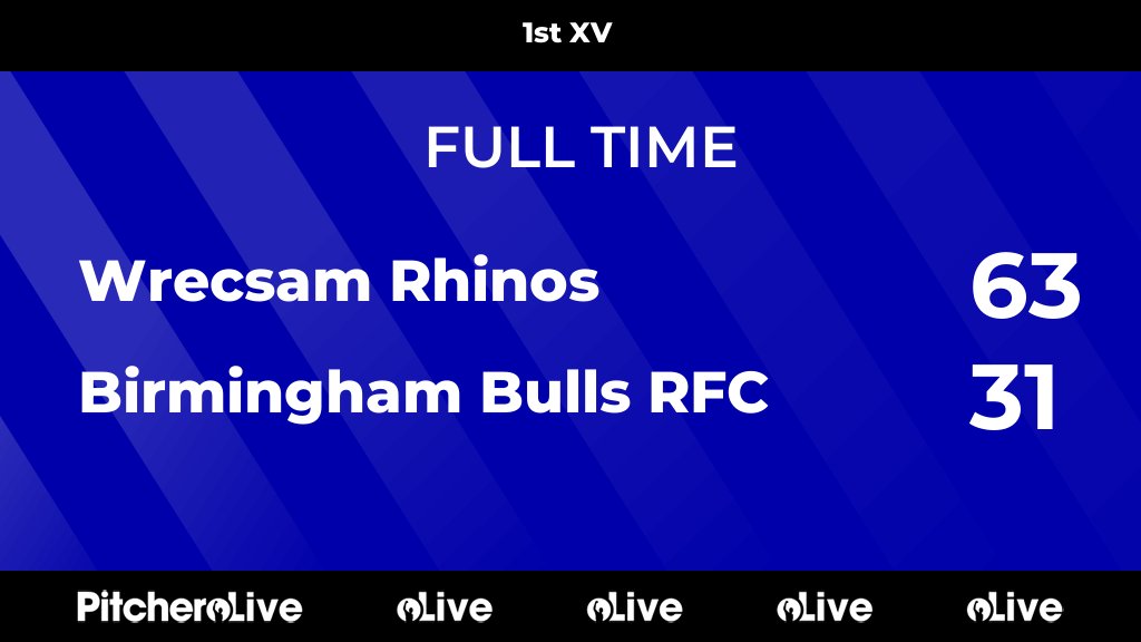 Birmingham Bulls RFC (@brumbullsrfc) on Twitter photo FULL TIME: Wrecsam Rhinos 63 - 31 Birmingham Bulls RFC
#WREBIR #Pitchero
pitchero.com/clubs/birmingh… FULL TIME: Wrecsam Rhinos 63 - 31 Birmingham Bulls RFC
#WREBIR #Pitchero
pitchero.com/clubs/birmingh…