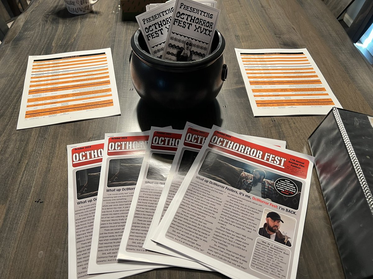 It’s the 17th Annual OctHorror Fest- the short horror film festival I run for friends and family- and we have 22 entries.. the most ever! 17 years and we’re still going strong!